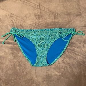 Women's Aerie XL Green  Crochet Lace Bikini Bottom